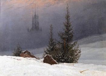 Caspar David Friedrich : Winter Landscape With Church